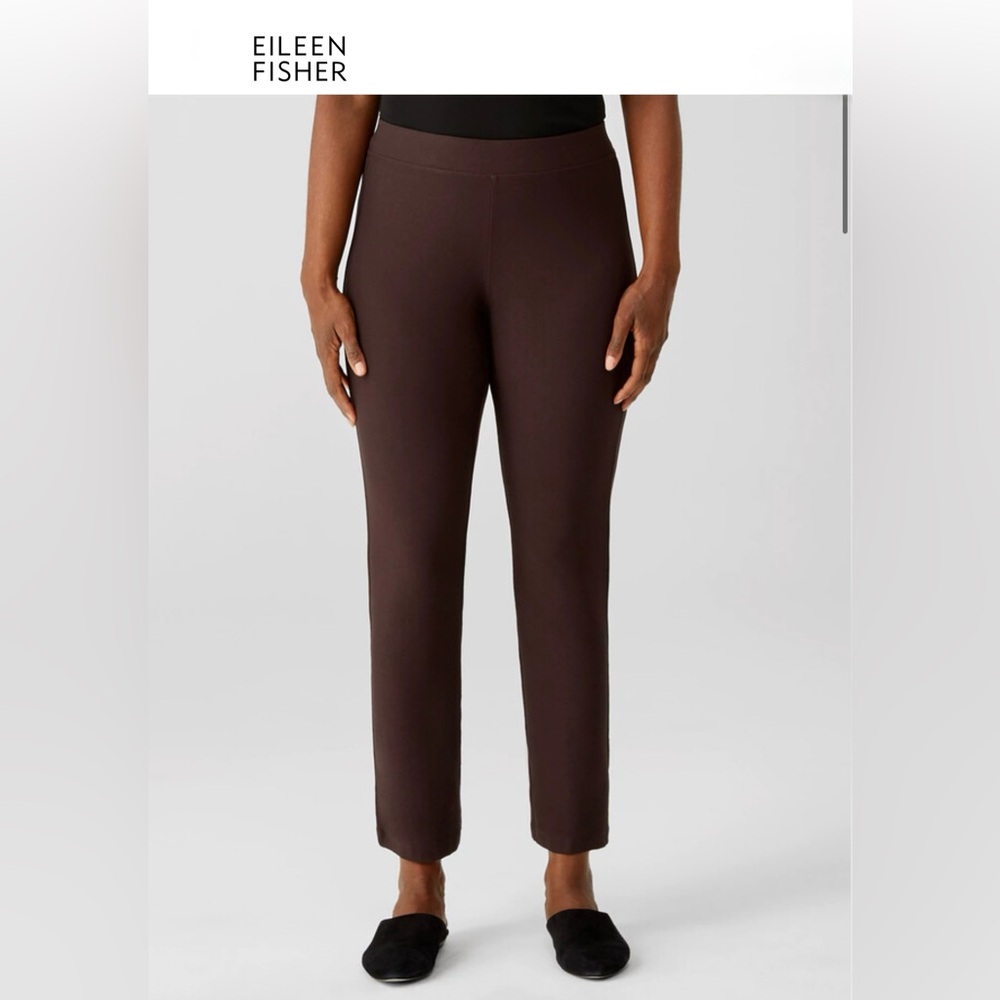 Eileen Fisher Crepe Ankle Pants Large L EUC